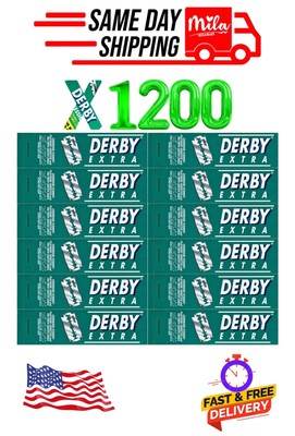 Derby Extra Standard Double Edge Safety Razor Blades, 1200 Count