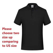 Mens Casual Soft Cotton Polo T Shirt Dri-Fit Jersey Short Sleeve for Sports Golf