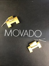 movado bold watch extra link, gold color, men size,