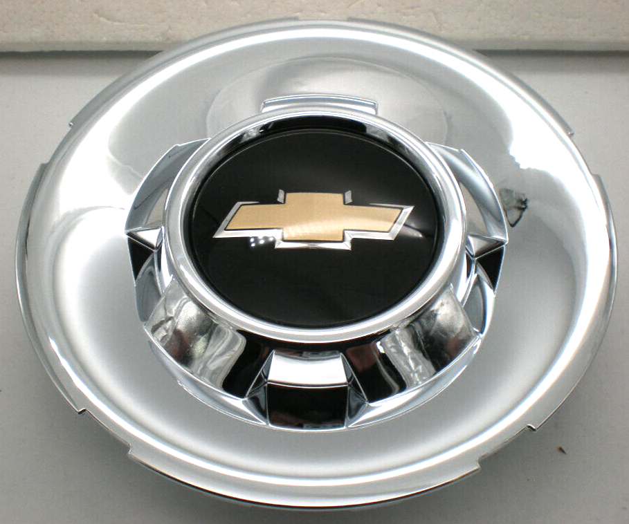 GM OEM 83mm Brushed Aluminum Center Cap Set For 2014-2023 Chevy Silverado Tahoe Suburban (4 Caps)
