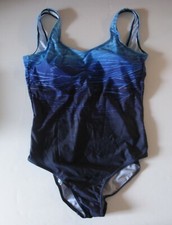 Bathing Suit 1 pc Swimwear Blue Tones Size 3XL