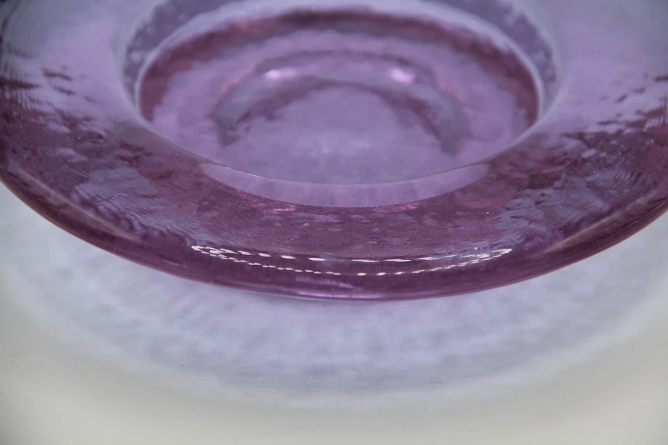 Candelabro Carrito de Vino Vidrio Reciclado Neodimio Ciruela Lavanda Fuego y Luz Foto 2 de 4