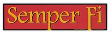 Magnetic Bumper Sticker - Semper Fi - USMC United States Marine Corp