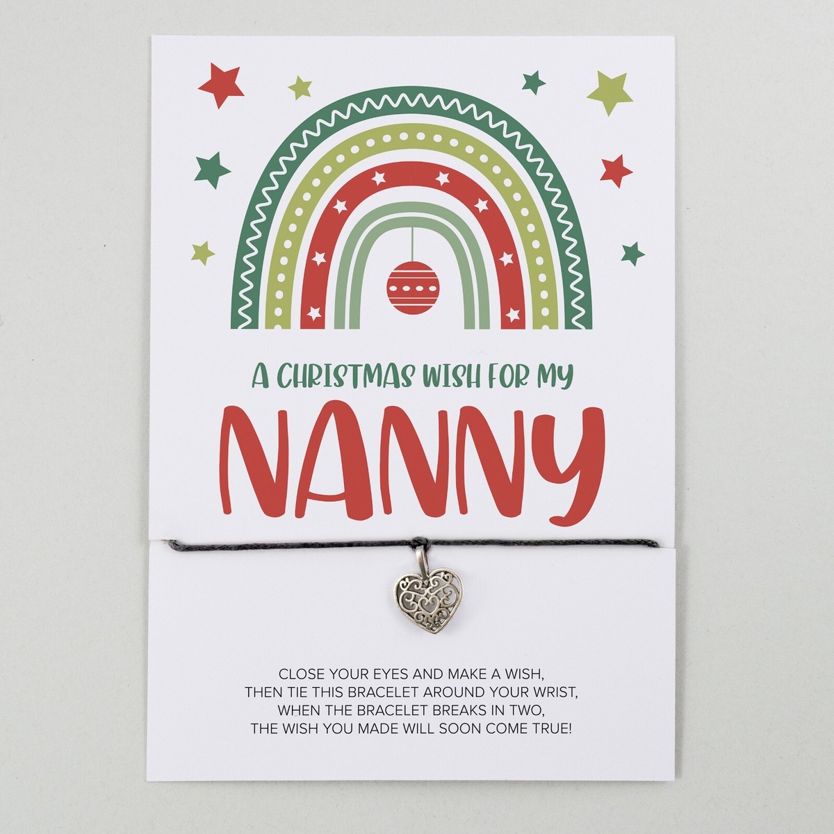Christmas Eve Wish Bracelet Nanny Xmas Wish Stocking Filler