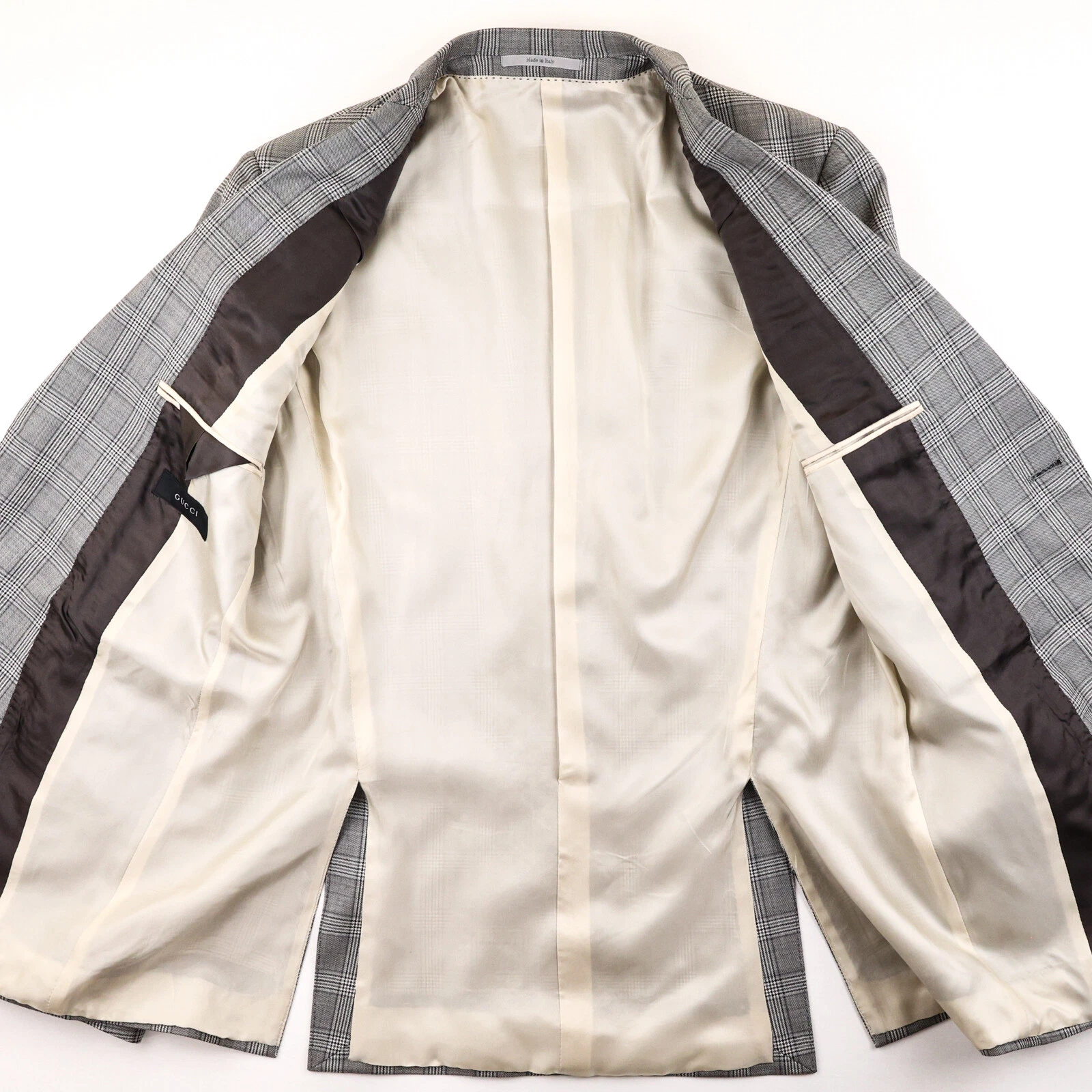 NUOVO abito da uomo anteriore piatto Gucci grigio peltro lana mohair 2B 2B 40 L