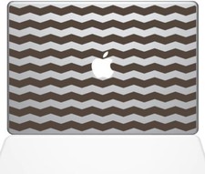The Decal Guru Chevron Pattern Decal Vinyl Sticker, 13" MacBook Pro, Brown