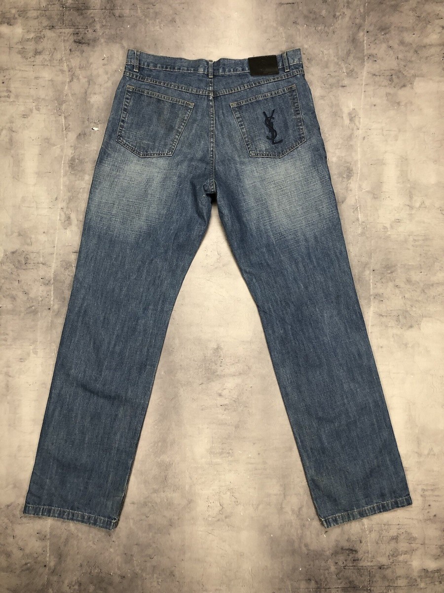 Vintage Yves Saint Laurent YSL Big Logo Jeans Size 34/34 | eBay Vintage Yves Saint Laurent YSL Big Logo Jeans Size 34/34 | eBay