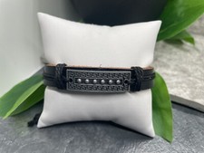 Leather Bracelet Stackable Adjustable Tie New Free Ship Charm A3494