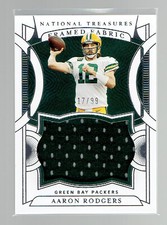 2021 Panini National Treasures Framed Fabric 17/99 Aaron Rodgers #AR Player Worn