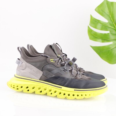 Cole Haan Mens 5.ZeroGrand WRK Sneaker Size 11 M Gray Neon Yellow Casual Shoe