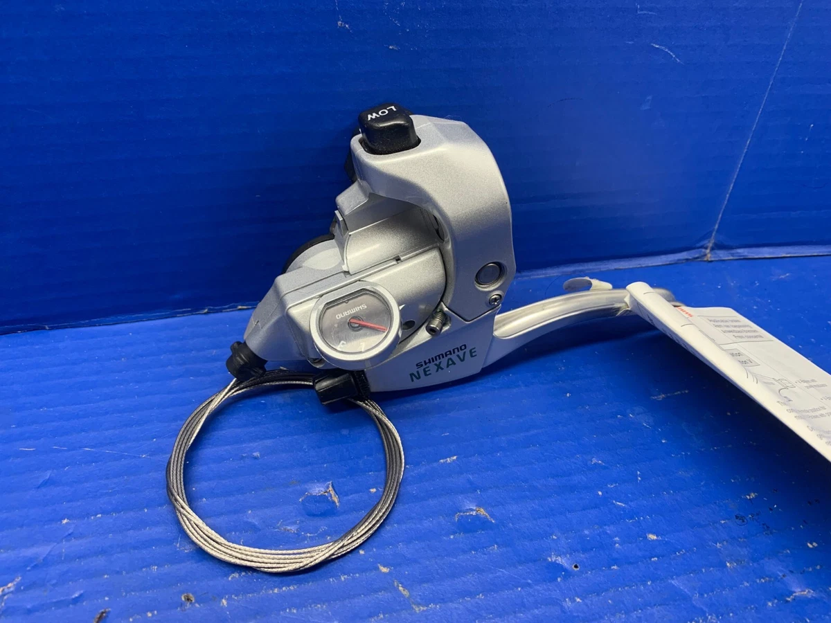 Shimano Nexave Left side 3 Speed Bike Front Brake Shifter Silver New With Cable