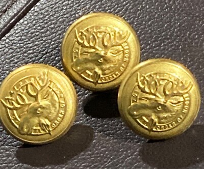 3 Vintage Loyal Order of Moose Coat Buttons Superior Quality