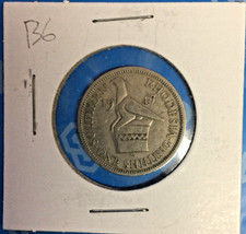 1947 Southern Rhodesia Copper nickel Coin 1 Shillings King George VI GretBird B6