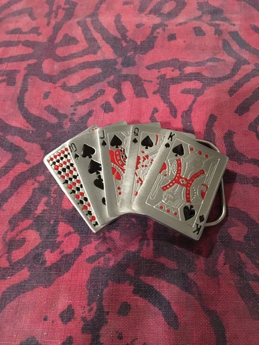 ROYAL FLUSH BELT BUCKLE NEW