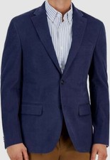 Tommy Hilfiger Men's Blue Corduroy Stretch Blazer Sport Coat Suit Jacket Sz 38R
