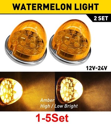 1-5Set For Caravans Universal Amber LED Watermelon Lights Side Marker Light