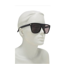 SAINT LAURENT YSL 1 025 140 Black Rectangle Unisex 59 mm Sunglasses NWT 1,015