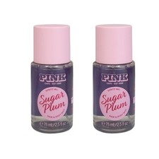 2 Victoria's Secret Pink Sugar Plum Hair Body Mist Travel Size 2.5 fl oz New