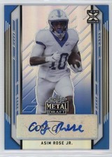 2021 Leaf Metal Draft Blue Rainbow /35 Asim Rose Jr #BA-ARJ Auto 11nq