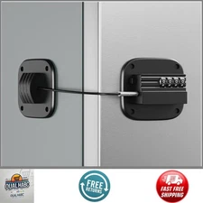 Fridge Combination Lock No Key Needed Refrigerator Freezer Cabinet Latch Black