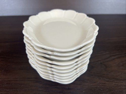 "10 platos festoneados pequeños ovalados de porcelana marfil de 6"" X 4 1/2""" - Imagen 9 de 12