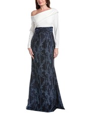Rene Ruiz Asymmetric Off-Shoulder Knit Top Gown Women's
