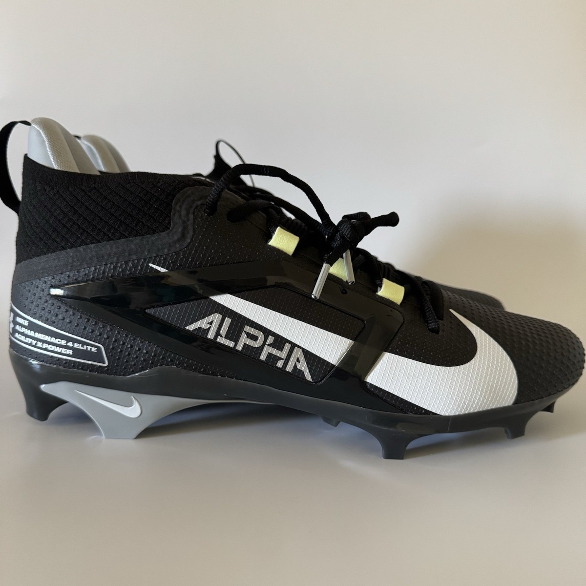 Nike Alpha Elite 4 Menace Football Cleats Black Gray FD7036-002 Mens Sz 8.5 New Nike Alpha Menace 4 Elite Men main image 3