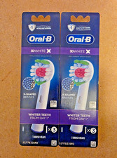 Lot of 2 Oral-B 3D White X Replacement Brush Heads 3 Brush Heads 6 brush heads 
