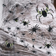 Halloween Spider Web Decorations Stretchy Cobwebs 77 Fake Spiders 1000 Sq Ft