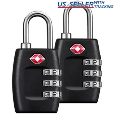2x TSA Lock Suitcase Travel Luggage 3 Digit Combination Reset Padlock Backpack