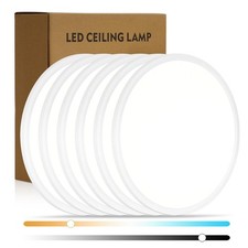 6 Pack 12 Inch White 5CCT Dimmable LED Ceiling Light Flush Mount Fixture 2880LM