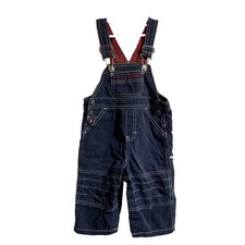 Tommy Hilfiger Vintage Kids Denim Overalls Blue 6-12M Logo Snap Closure