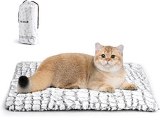 Self Warming Cat Bed, 24" X 18" Ultra Soft Cat Dog Pet Heating Pad for Indoor Ou