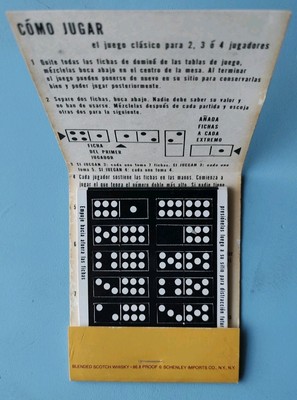 Dewar's 12 Year Ancestor Scotch Whiskey Advertising Domino Game Giant Matchbook