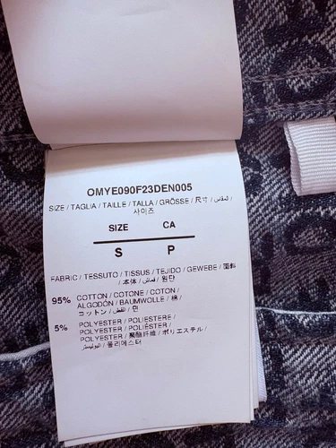 2k New Off-White c/o Virgil Abloh Jacket Coat Jacquard Denim Logo Men S Italy image 14