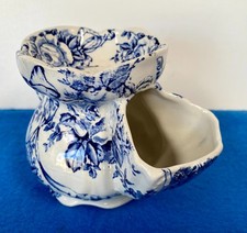 James Kent Old Foley Flow Blue Shaving Mug Blue Floral Chintz Pattern