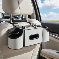 Back Seat Car Organizer,4 in 1 Multifunctional Car Back Seat Storage Box with...