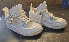 Nike Air Jordan 4 Retro Pure Money White 408452-100 GS Youth Size 4Y Clean