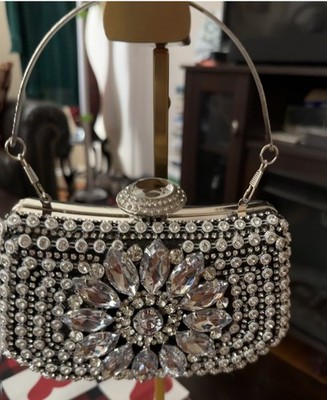 Rhinestone Clutch Bag Glamorous Bling for Weddings, Proms Valentine's