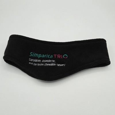 Port Authority Simparica Trio Promo Black Fleece Ear Warmer Headband Logo