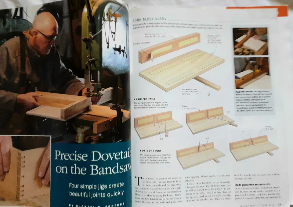 Fine Woodworking Magazines 2018 Complete 6 Issues Joinery furniture Mid-century Foto 4 de 4