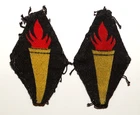 BRITISH MILITARY CAP BADGES, 218th Independent Infantry Brigade Printed Pair WW2