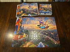 Thomas Kinkade Disney Aladdin 300 PC Puzzle Complete Ceaco Puzzles Jasmine