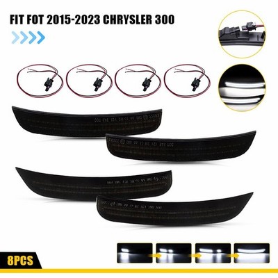 For 2015 16-2023 Chrysler 300 Front Rear Side Marker Lights White Left Right EAQ