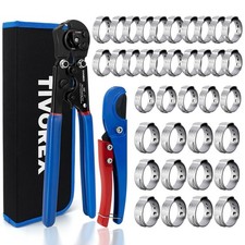 Tivorex PEX Crimping Tool Kit, 2 in 1 Ratchet 11 inches (L) x 3.1 (W) 