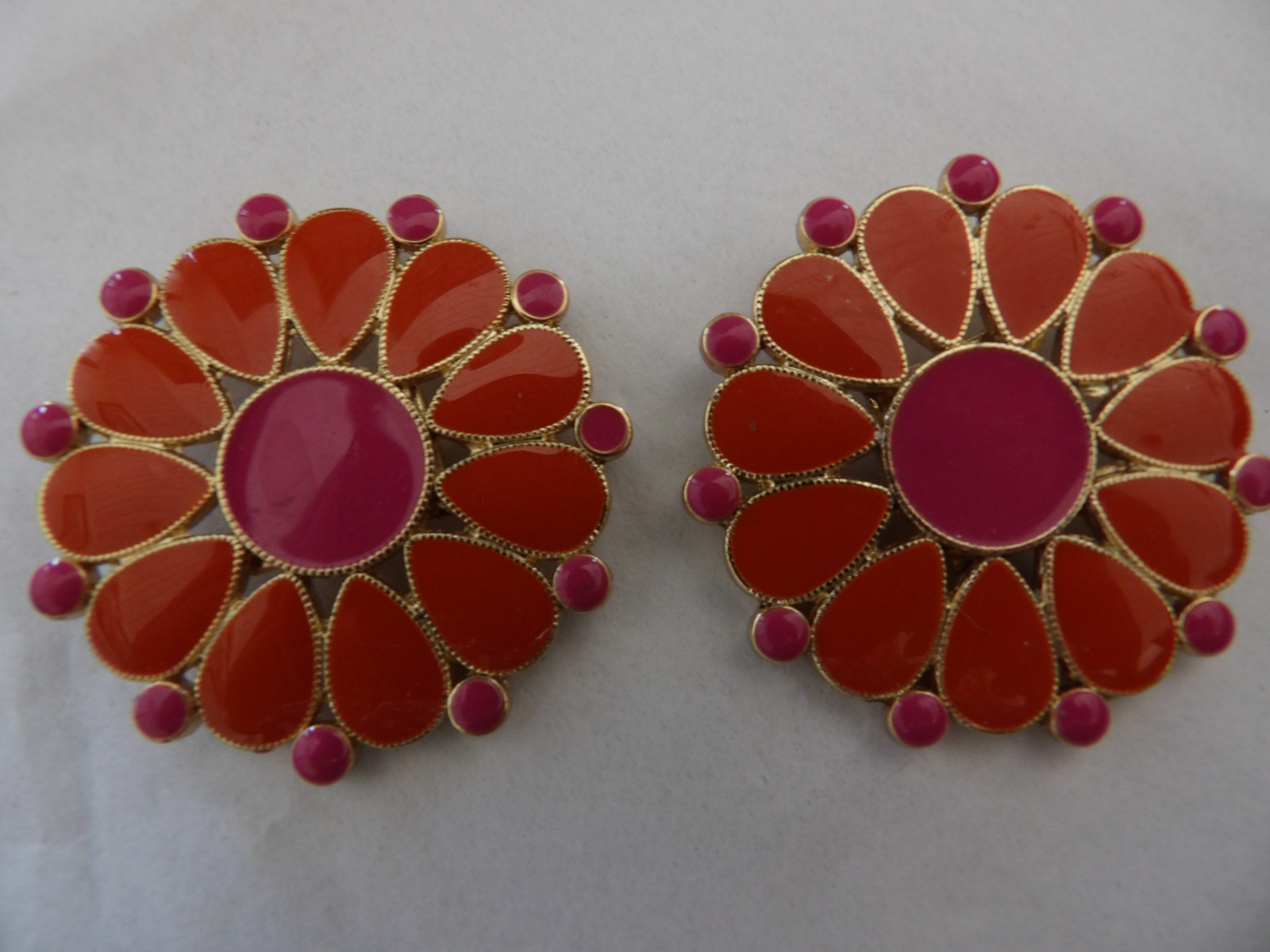 Lindsay Phillips Interchangeable Shoe Snaps: Orange & Purple