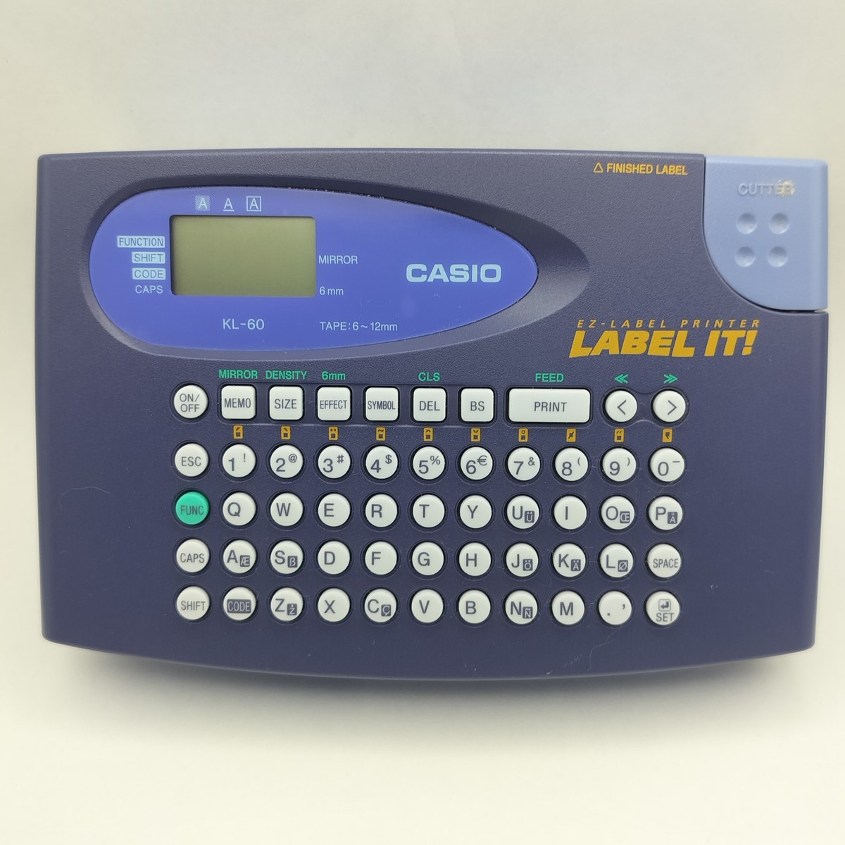 Casio KL-60 EZ-Label Printer Label IT! Handheld Label Maker - Blue