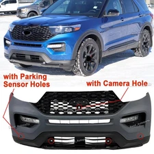 Complete Front Bumper Kit W/ Grille For 2020 2021 2022 2023 Ford Explorer ST
