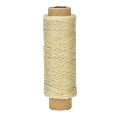 (Beige)50 Meters/Roll 150D/16 Leather Crafts Flat Sewing Thread Hand Stitch