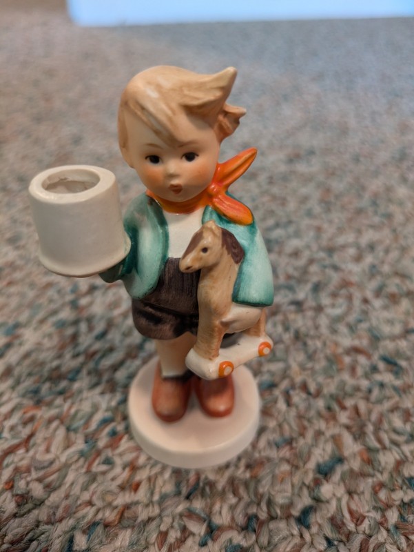 Goebel Hummel Advent Candlestick Box with Horse TMK3 117 Porcelain Figurine